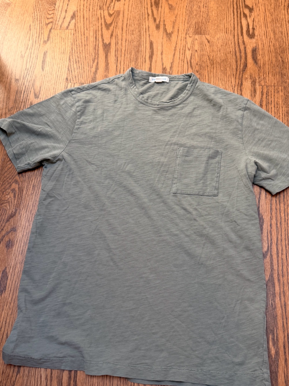 Huckberry Forty Five Olive Green Short-Sleeve Pocket Tee